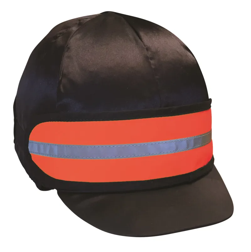 Hy Equestrian Reflector Elasticated Hat Band - Orange